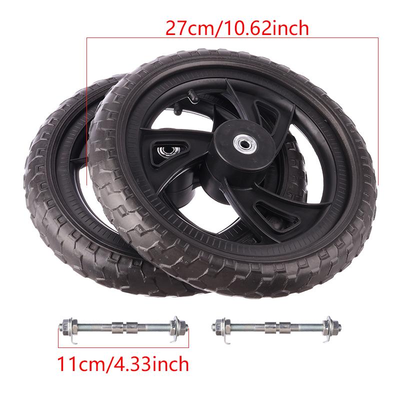 2-pack Assembly Balancing Bike Replacement Roller Skate Wheel Accessory Solid EVA Foam Wheel Airless Bicycle Wheel Accessory Pla