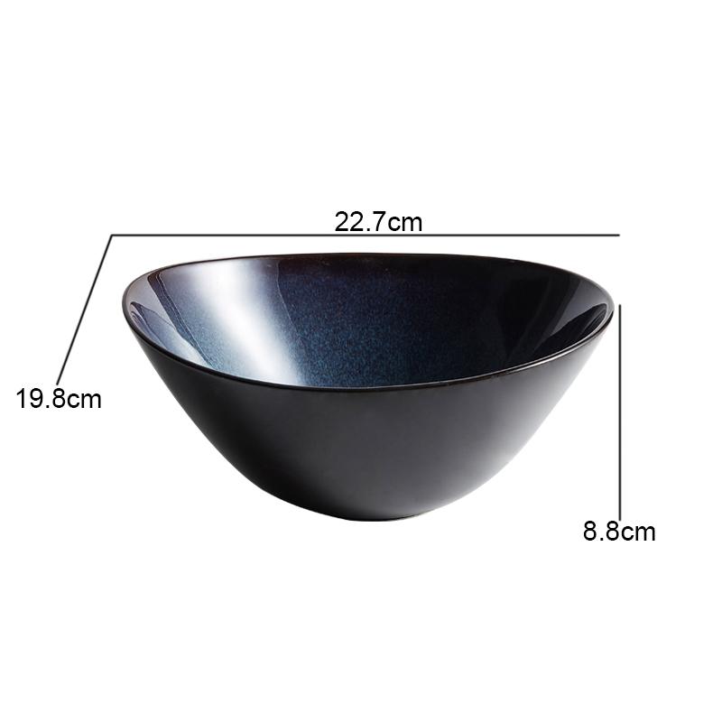 

Креативные керамические миски для лапши рамен, простые тарелки для закусок и десертов, овальные тарелки для ресторанов, фирменная столовая посуда, тарелка для фруктового салата, суповая миска
