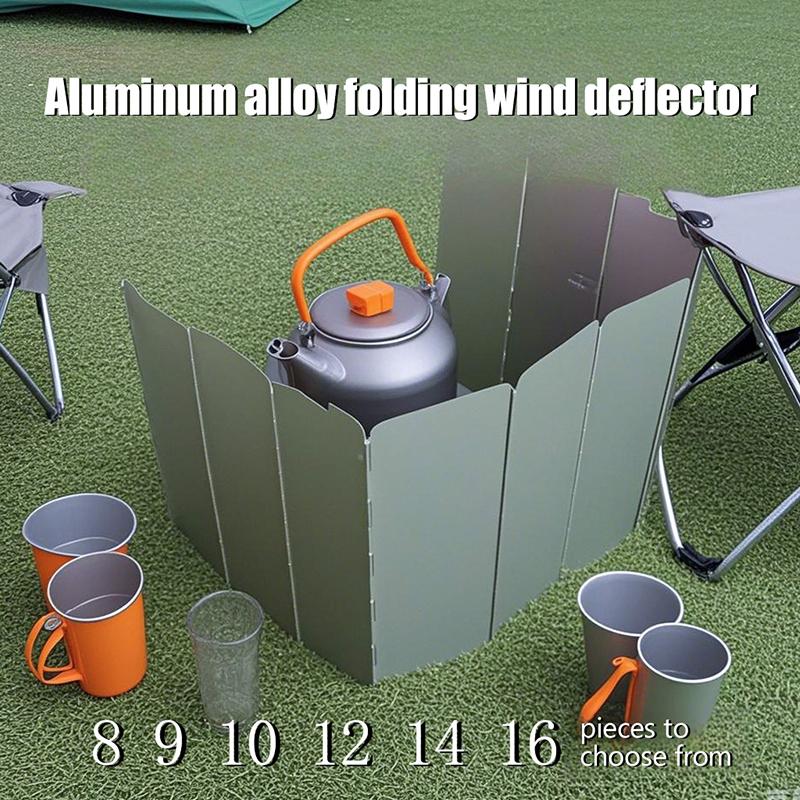 Ultralehký outdoorový 10dílný skládací závětří Kempingové vařiče Závětří Skládací plynové vařiče Větrné clony Vařič