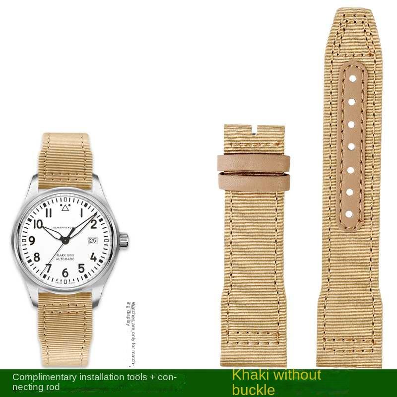 Bracelet de montre en nylon 20 mm 21 mm 22 mm pour IWC Universal Pilot Mark 18 Spitfire Fighter Série Portugal Bracelet de montre en toile