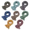 Women Scarf Solid Color Pleated Design Versatile Long Scarf Retro Style Versatile Comfortable Cotton