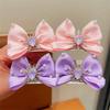 2PCS Children's Hair Hairpin Headwear, Sweet Three-dimensional Crown Clip for Baby Girls, Princess Mesh, Bow Hair Clip
