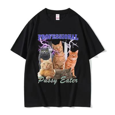 Professionelle Pussy Eater Lustig Katze Liebhaber Frauen T-Shirt Lässige Mode Kleidung Sommer Kurzärmelig Harajuku Streetwear