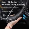 Suitable for Mercedes-Benz Carbon Fiber Texture Steering Wheel Cover Snap-On Wave-Shaped Sports Design Protective Case V G S a E C Class Gle Glc