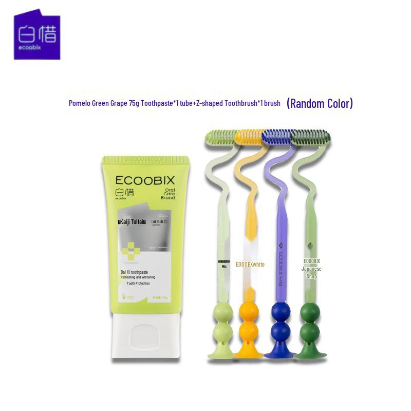Baixi Fresh Breath Fluoride Toothpaste and Z-Shape Toothbrush Set