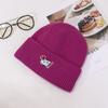 Autumn and Winter New Hat for Women Puppy Patch Knitted Hat Sweet and Cute Warm Wool Hat Outdoor Versatile Pullover Hat