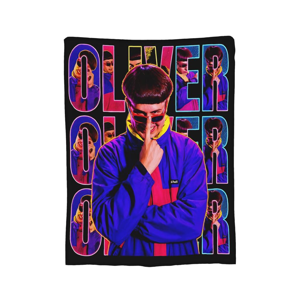 Oliver Tree Doodle Design Wool Blanket Funny Throw Blankets for Home xcm Quilt