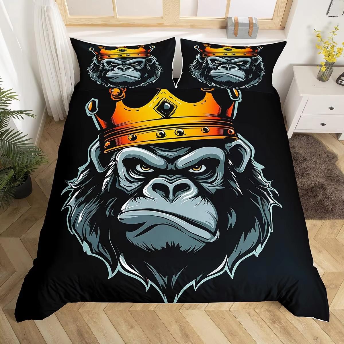 

Monkey Soft Duvet Cover Set Adorable Lovely Monkey Around The Tre Print Beding Carton Animal Warm Comforter Cover Kid plus Ten Rom Soft Duvet Covers 100*200cm Single