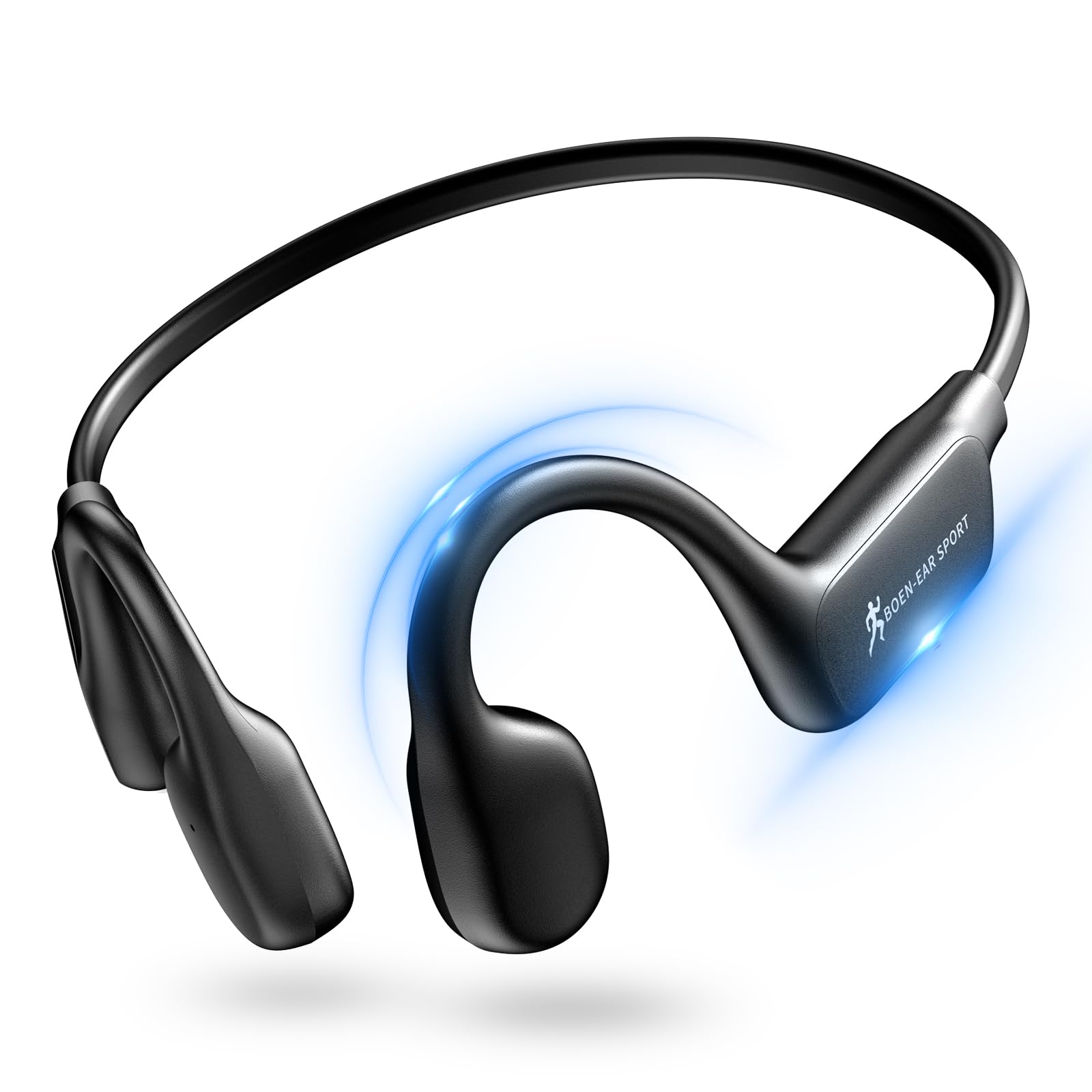 

Беспроводные Bluetooth-наушники Slopow с костной проводимостью, быстрая водонепроницаемость и отсутствие воздуха в ушах, стерео, 8 часов работы, идеально подходят для и путешествий, наушники с открытым ухом чёрный