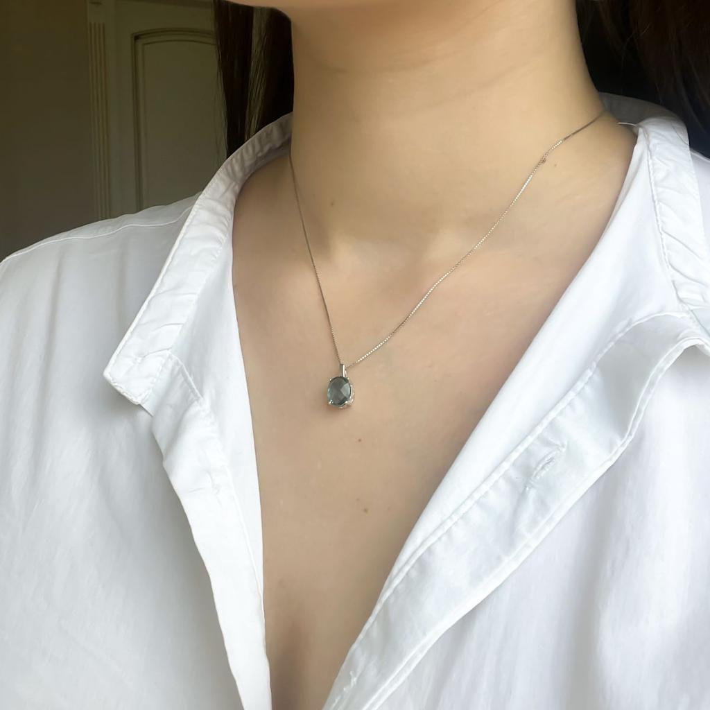 Silver Pendant with Topaz London Blue 2.3ct (2141648)