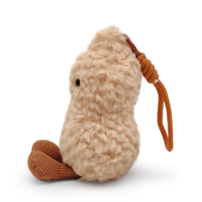 

Cartoon Fun Christmas Peanut Elk Doll Plush Toy Bag Pendant Keychain Christmas Gift 16cm 0.05KG