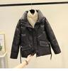 XL Glossy Down  Clothes for Women's Winter New Thickened Short  Jackets Loose Stand-up Collar Jackets