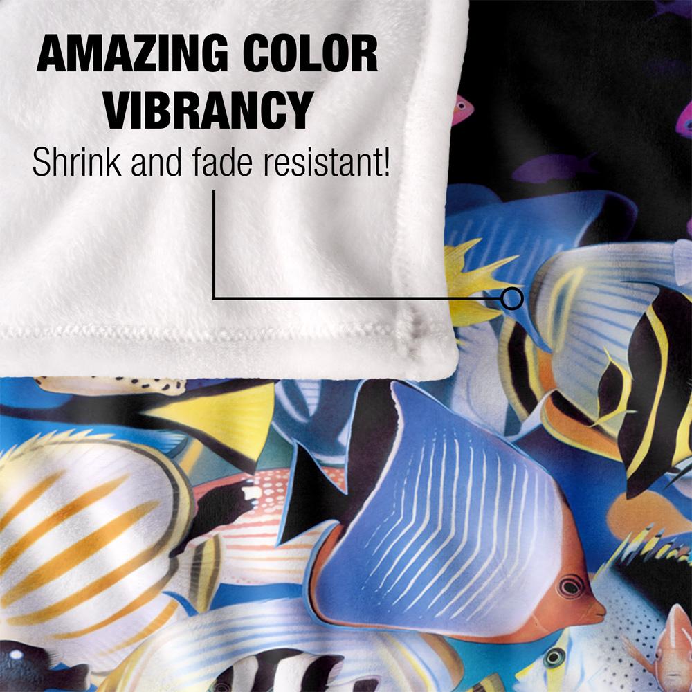 Royce McClure Night Dive Silky Tropical Fish Supersoft Blanket