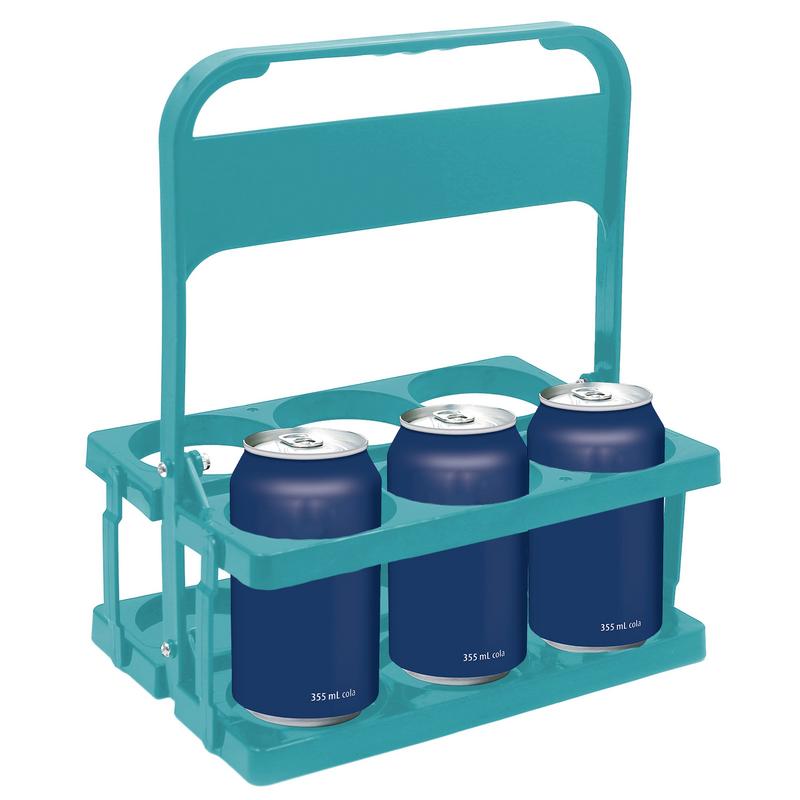 Suport pentru sticle de bere pliabil, pachet de 6 culori, cu mâner, portabil, reutilizabil, suport pentru pahare de vin, container pentru băuturi