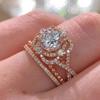 New Hot Sale, Rose Gold-plated Flower and Flower Ring, European and American Popular Temperament Jewelry.