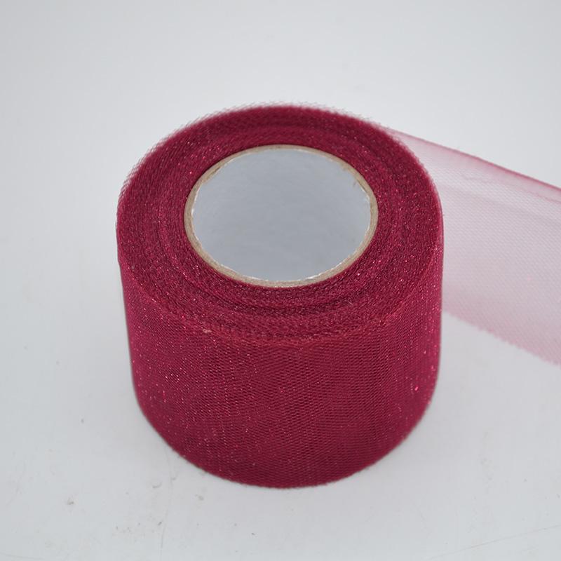 22m/lot 2" 5cm Shiny Tulle Roll Spool Fabric Tutu Skirt Chair Sash Bow Table Runner  Wedding Baby Shower Party Decorations