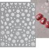 Winter Snowflake Christmas Nail Art Sticker White 3D Relief Adhesive Nail Art Decoration Sticker Nail Charm Manicure Decals