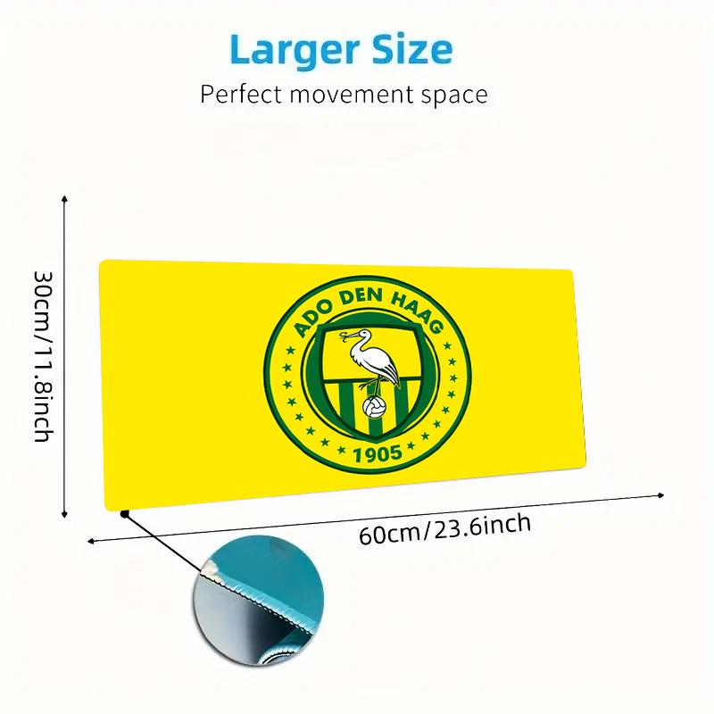 ADO Den Haag Print  Cushion Non-slip Laptop Tablet Big Mousepad XXL Mat Mini PC Playmat With Lock edge