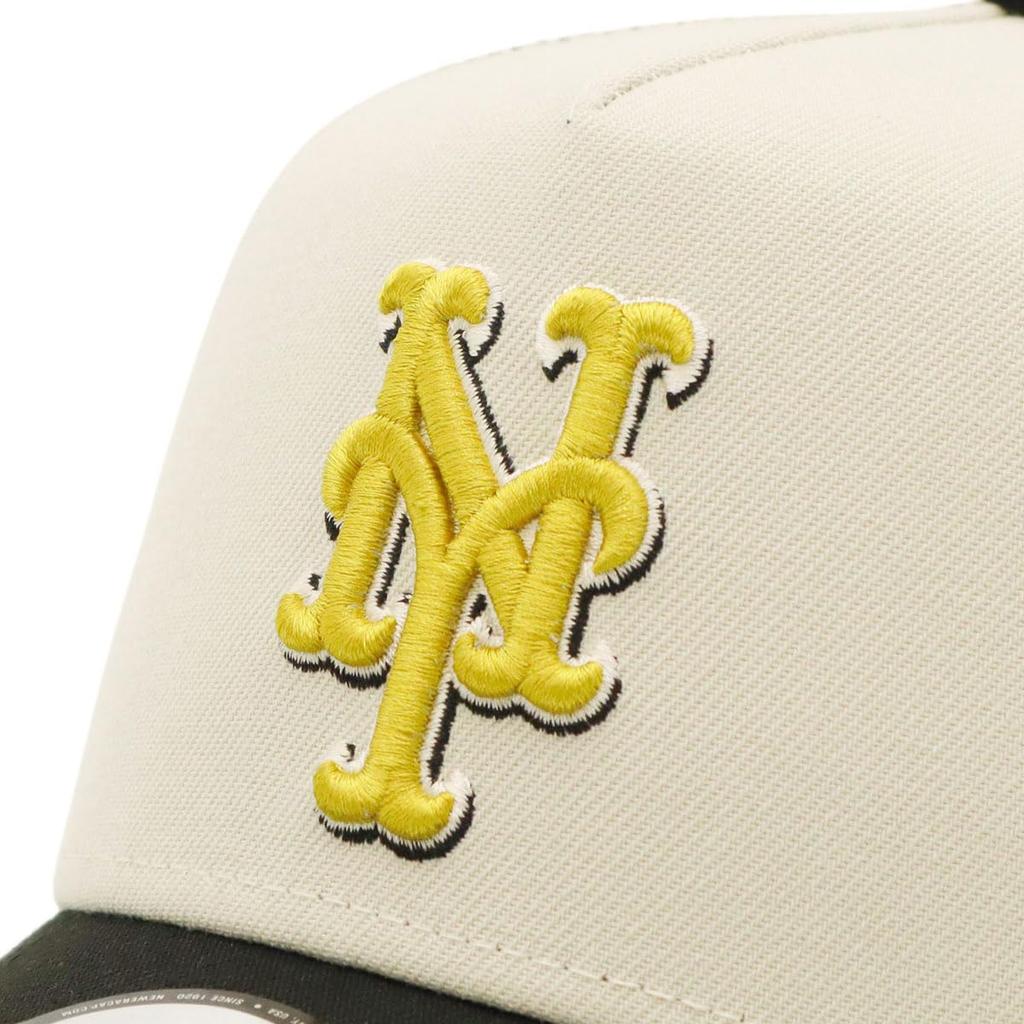 NEW ERA Cap 9FORTY Trucker Stone Black White 14693369 NER35C4666 MLB New York Mets Side Patch 2Tone Under Visor A-Frame