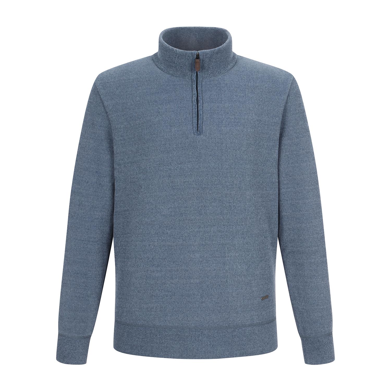 Ferraro Milano Chenille Fleece Bonded Half-Zip Knit Blue (Am0Erd40743) Blue.Am0Erd407/110