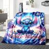 Custom Name Cosmic Angel Stitch Blanket for Couch & Bed, Plush Cozy Fuzzy Blanket Super Soft & Warm Blankets for Fall and Winter. 0908402