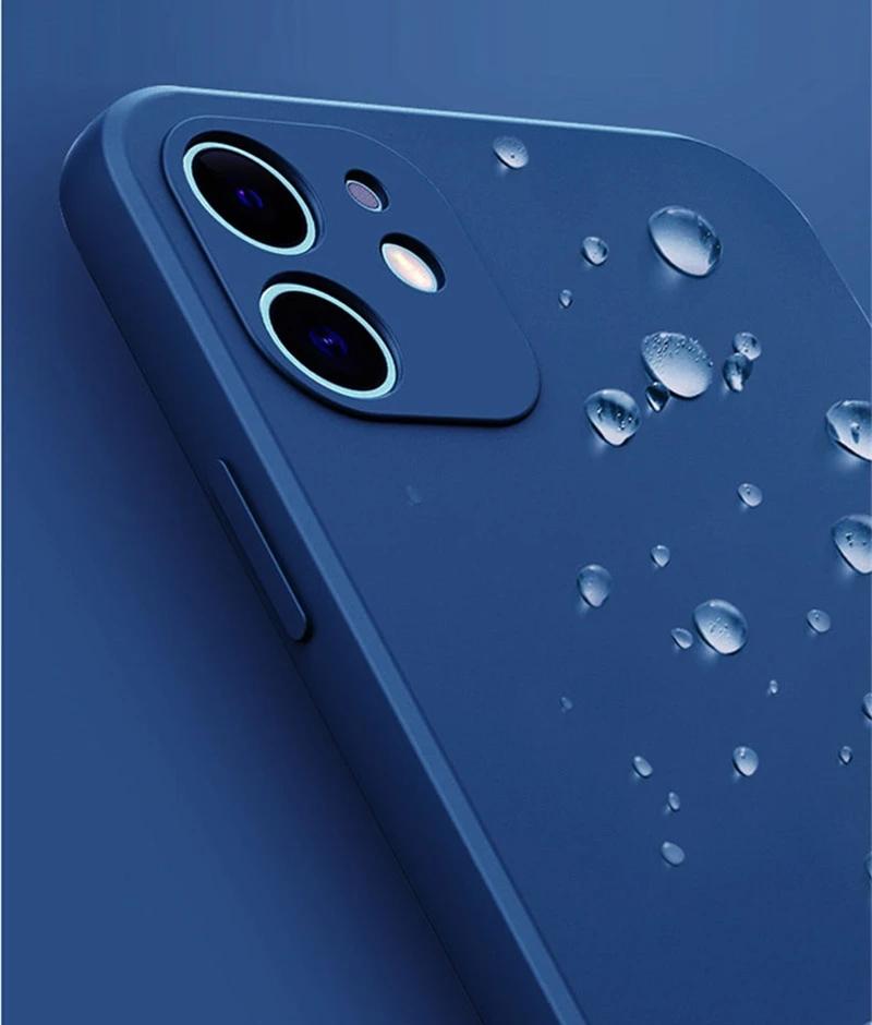 For iPhone 16 Pro Case Cover For Apple iPhone 15 14 13 12 11 Pro Max mini SE XR X Coque Funda Capa  Liquid Silicone case