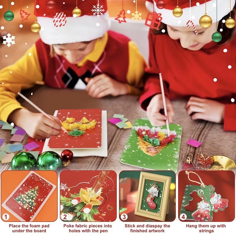 Poke-in Art Christmas Magical Princesses Mess-Free Fun for Kids DIY Craft Kits Creative Activity Birthday Gift for Girls Boys