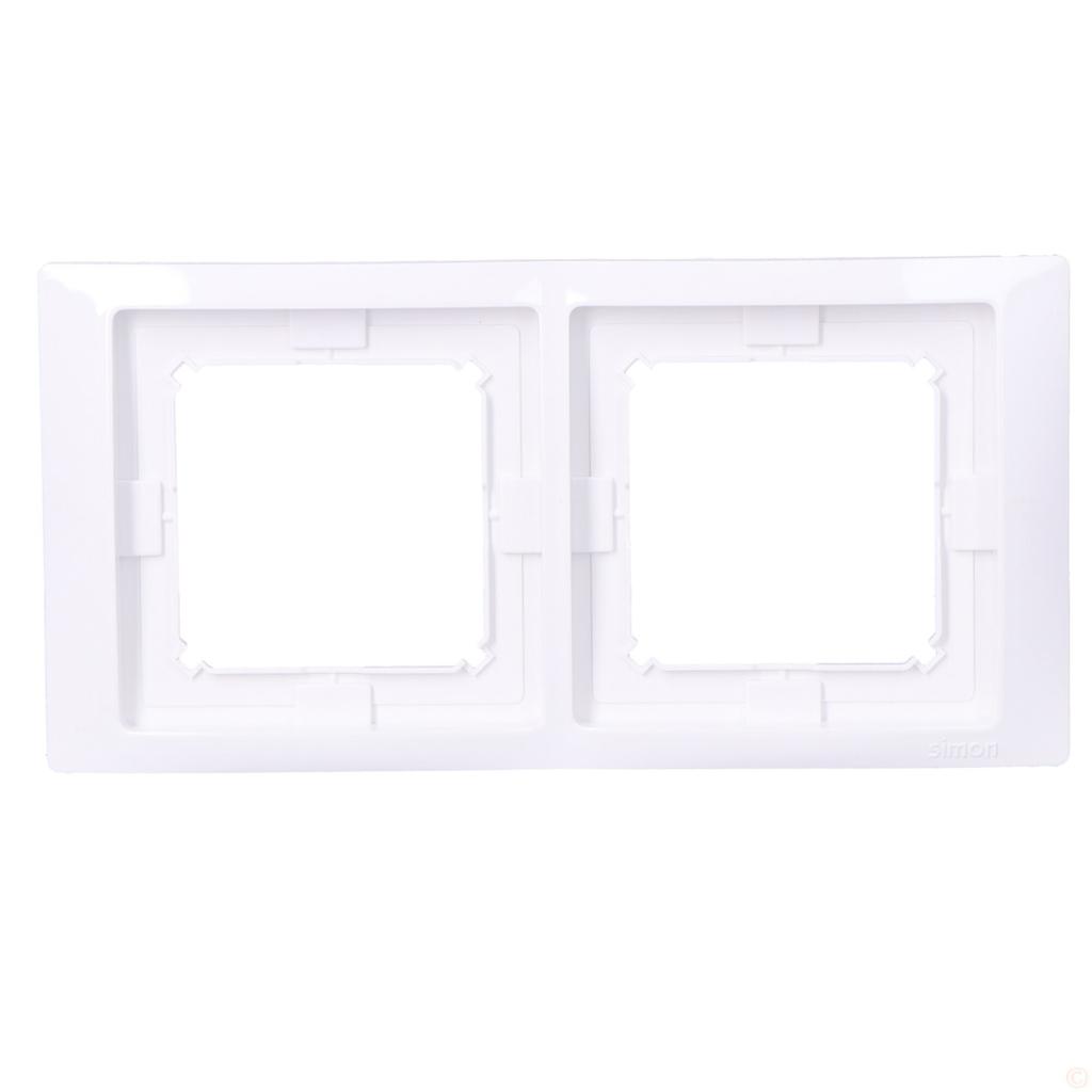 2-gang frame for IP44 splash-proof version with complete seal, white
