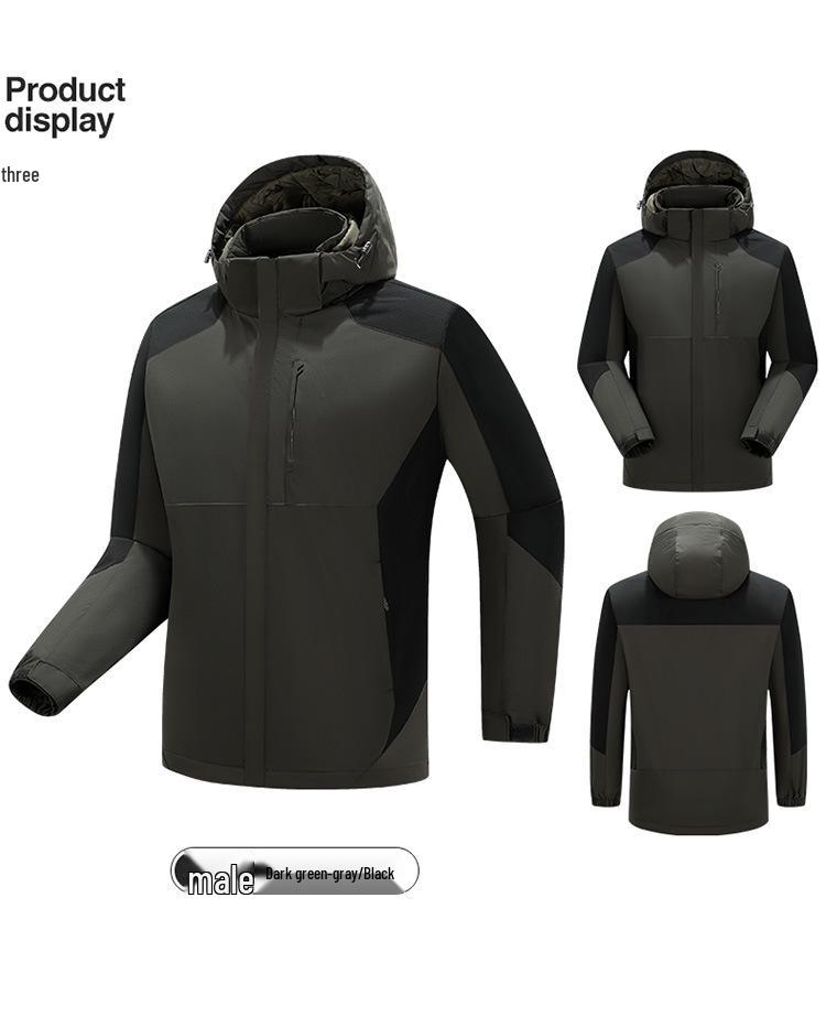 Heated Graphene Cotton Ski Jacket - Windproof Winter Wear for Couples