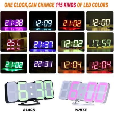 Digitale Tischuhr Zeitalarm LED Wanduhr Mit 115 Farben Fernbedienung Digitaluhr Nachtlicht Magischer Desktop