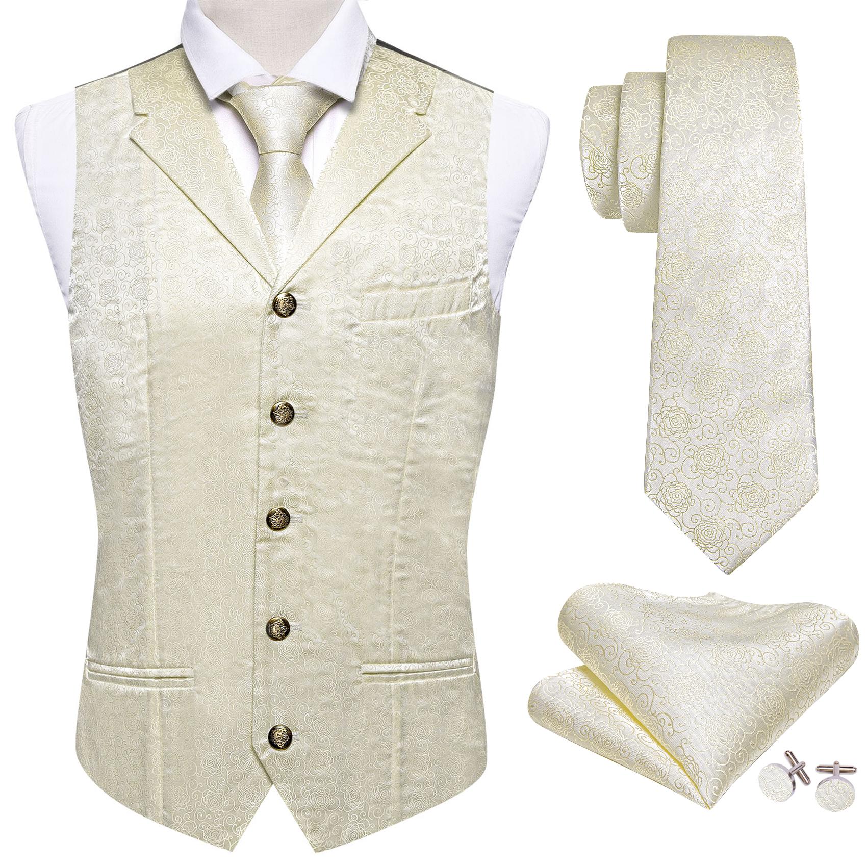 

Мужской жилет Barry.Wang, жилет, галстук, платок, запонки, темно-красный воротник с пейсли, медная пряжка, жаккардовый тканый шелковый комплект для свадьбы и свидания L