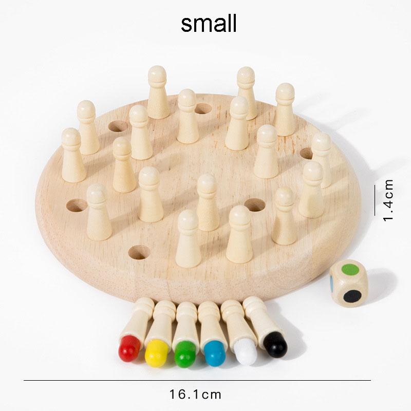 

New Wooden Memory Match Stick Chess Color Game Board Puzzles Montessori Educational Toy Cognitive Ability Learning Toys