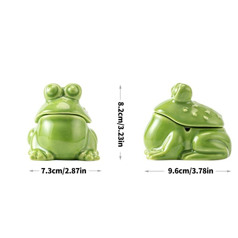 Detachable Frogs Shaped Ashtray Soap Holder for Bar Bathroom Toilet Home Office Hotel Detachable Lid