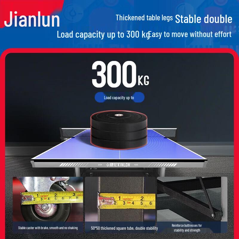 JEEANLEAN Indoor Foldable 25mm Ping Pong Table