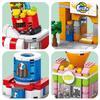 Mini Shop DIY Restaurant Coffee Milk Tea Shop Street View Food House Building Blocks Kit Girls' Building Blocks Movie Models Chi