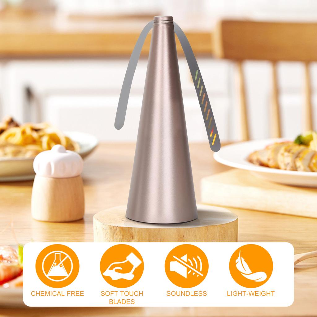 Outdoor Fly Bug Repeller Kitchen Dining Table Meal Pest Fan 360° Rotation Fan-type Food Protector Pest Drive Away Table Fan