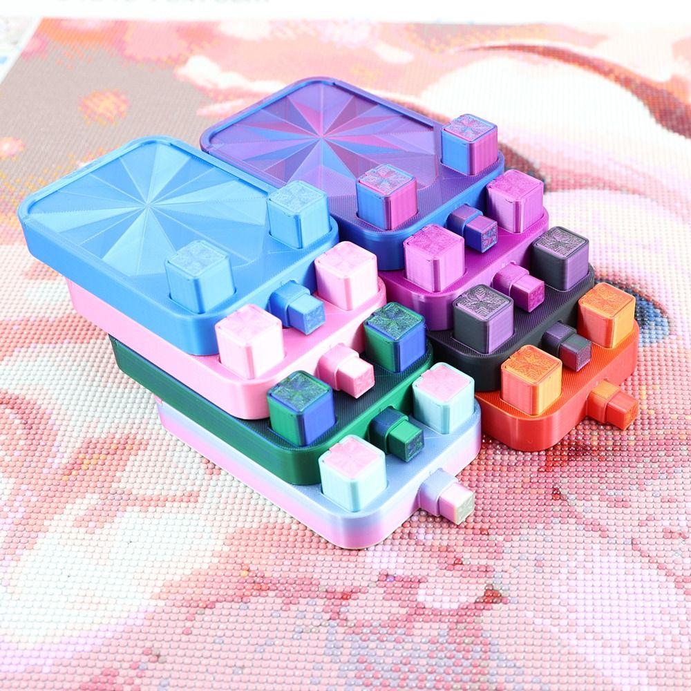 DIY Craft Diamond Painting Tray Embroidery Beading Plates Garbage Can Diamond Painting Tray Multi Functional with Lid