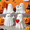 Halloween Cute Ghost Figurine - Resin Creative Desktop Decoration - Funny Holiday Gift - Small Figurine