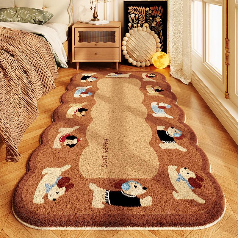 Cartoon Imitation Cashmere Carpet: Stain-Resistant, Cold-Insulating Rug for Bedroom, Living Room, Sofa, or Coffee Table