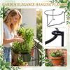 Metal Balcony Railing Plant Holder Hanging Flower Pot Bracket Wall Mounted Garden Planter Support Frame for Outdoor Indoor Use