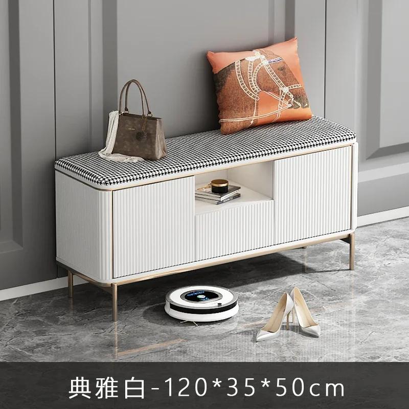 Modern Shoe Cabinets – Entryway Bench with Luxury Organizer, Nordic Style Home Furniture for Shoe Storage