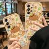 Phone Case: 2D flat Samsung Galaxy A34 A35 M05 M06 S20 S22 S21 FE Plus 5G protective case, Nutty Squirrel, perfect Christmas and Halloween holiday gif
