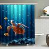 3D Ocean Turtle Fish Bath Shower Curtain Waterproof Decoration Home Decor 180X240Cm