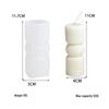 Korean Geometric Vertical Stripe Cylinder Candle Silicone Mold for Creative Cake Decoration.