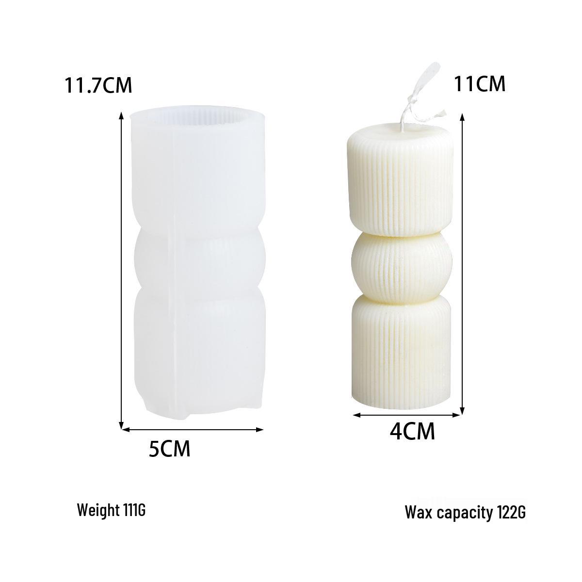 

Корейская геометрическая силиконовая форма для свечи-цилиндра с вертикальной полоской для креативного украшения торта.