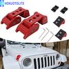 Car Accessories Aluminum Engine Hood Latch Catch Lock Kit For Jeep Wrangler JK JKU JL JLU Gladiator JT 2007-2023 Black/Red