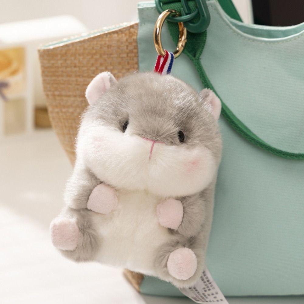 Penguin Pig Cow Plush Keychain Elephant Pig Rabbit Doll Plush Keyring  Girl