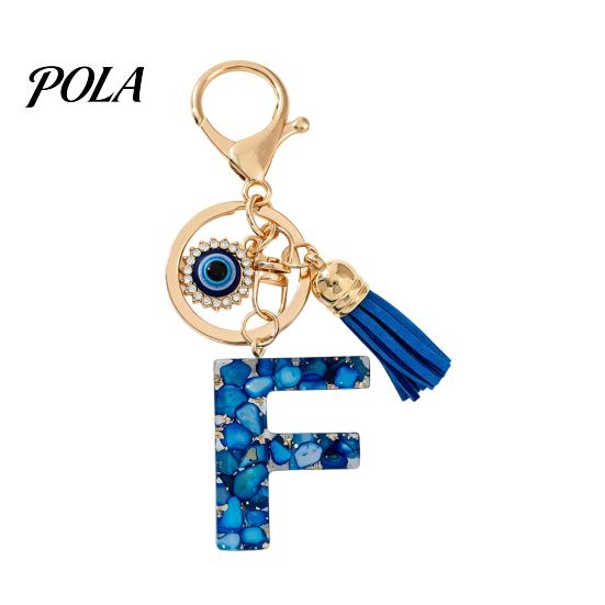 Blue Series Keychain Pendant, Initial Letter Charm Key Chain with Eyes Tassel Design, A-Z Holder for Bags Backpacks Cars Accessories Sale Goods