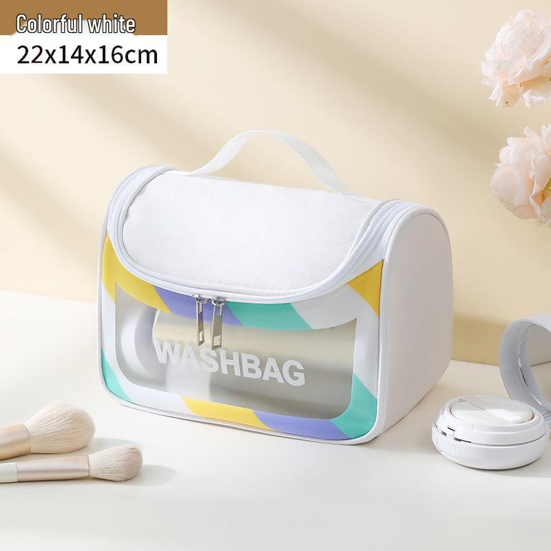 Bolsa de Maquillaje Transparente Impermeable: Organizador de Cosméticos y Neceser Portátil