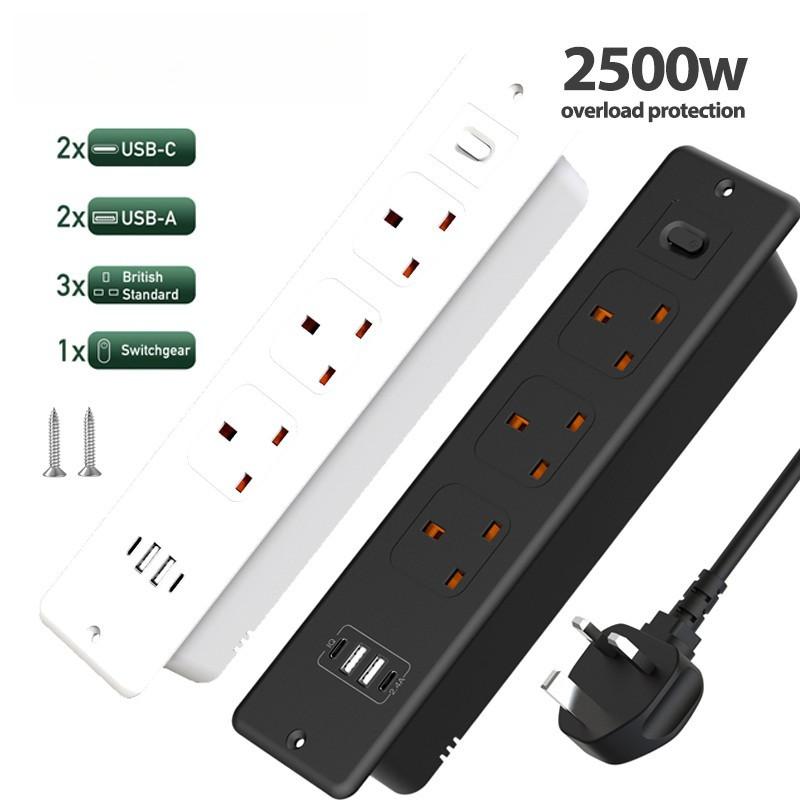 AC110 250V Extension Power Strip Electric Hidden Outlets Household Appliances Concealed Socket Plug Built-in Desktop Socket
